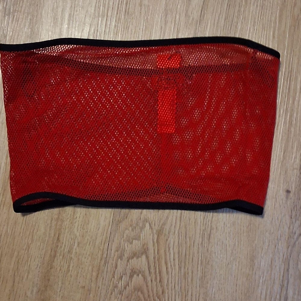 Nwt Tripp  Red Fishnet  Bandeau Top